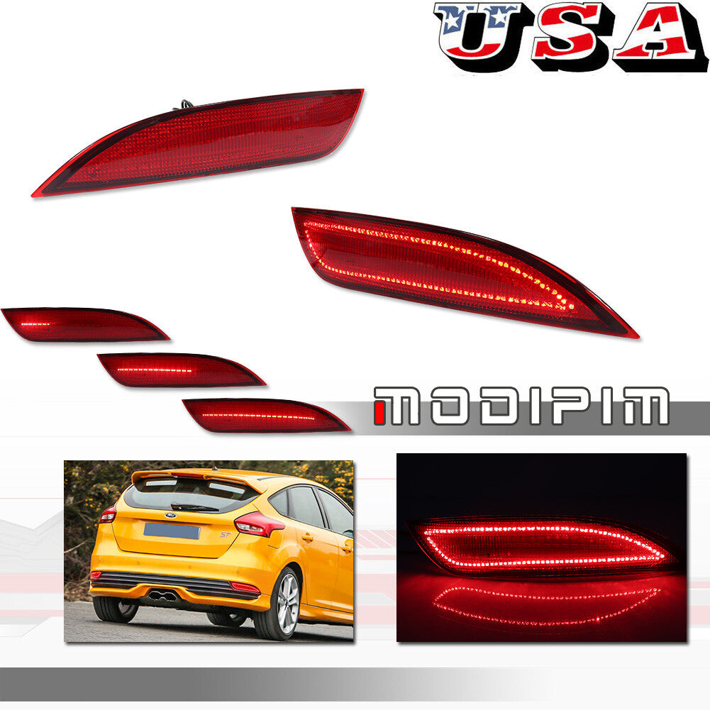 Suitable for 15 - 18 for Focus hatchback LED bumper rear brake signal rear fog light pair - v
