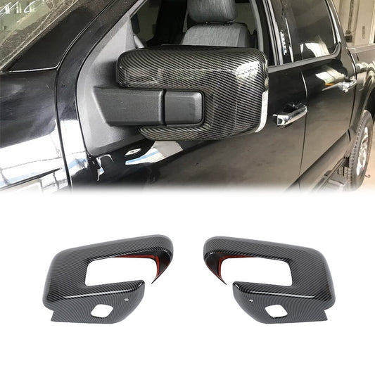 Side Rearview Mirror Caps Cover Trim  for ford  F150 2021 2022 2023 Carbon Fiber