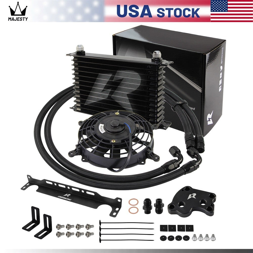 AN10 13Row Oil Cooler Kit for BMW for Mini Cooper S Supercharger R50 R52 R53+7 Fan