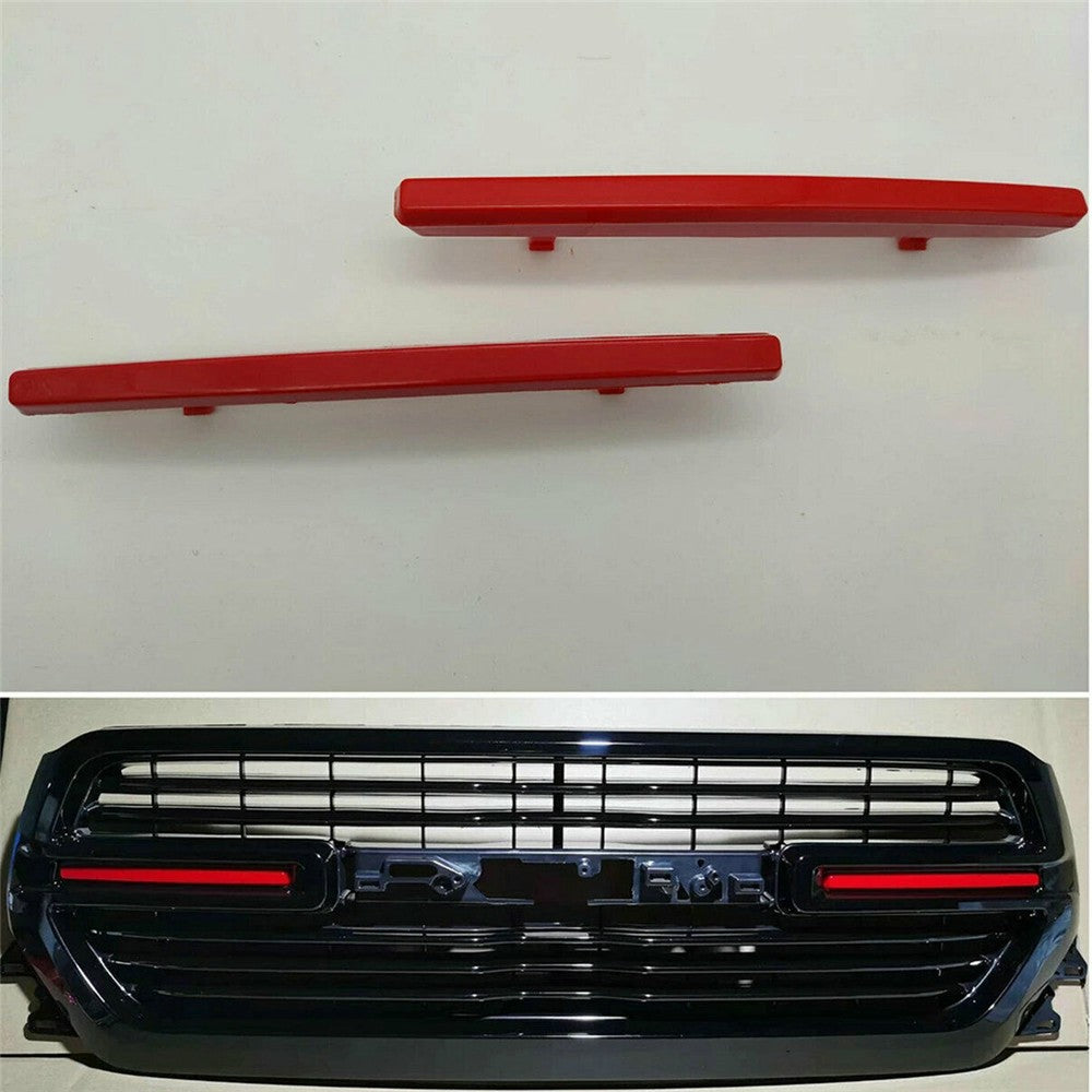 Pair Red Front Grille Insert Cover Trim Accessories for Dodge for Ram 1500 2019-2021