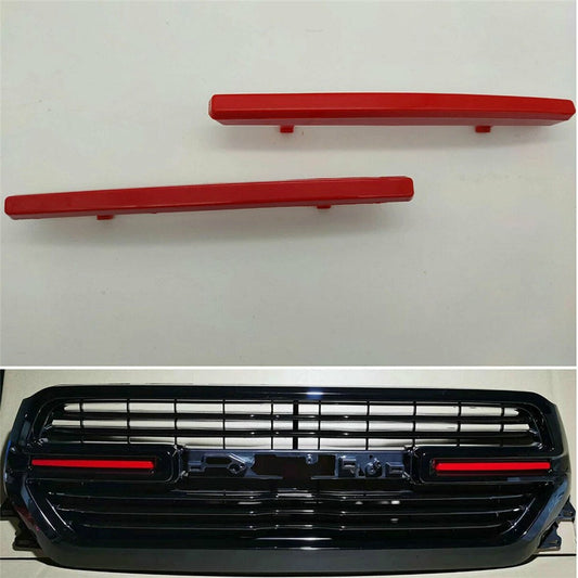 Pair Red Front Grille Insert Cover Trim Accessories for Dodge for Ram 1500 2019-2021
