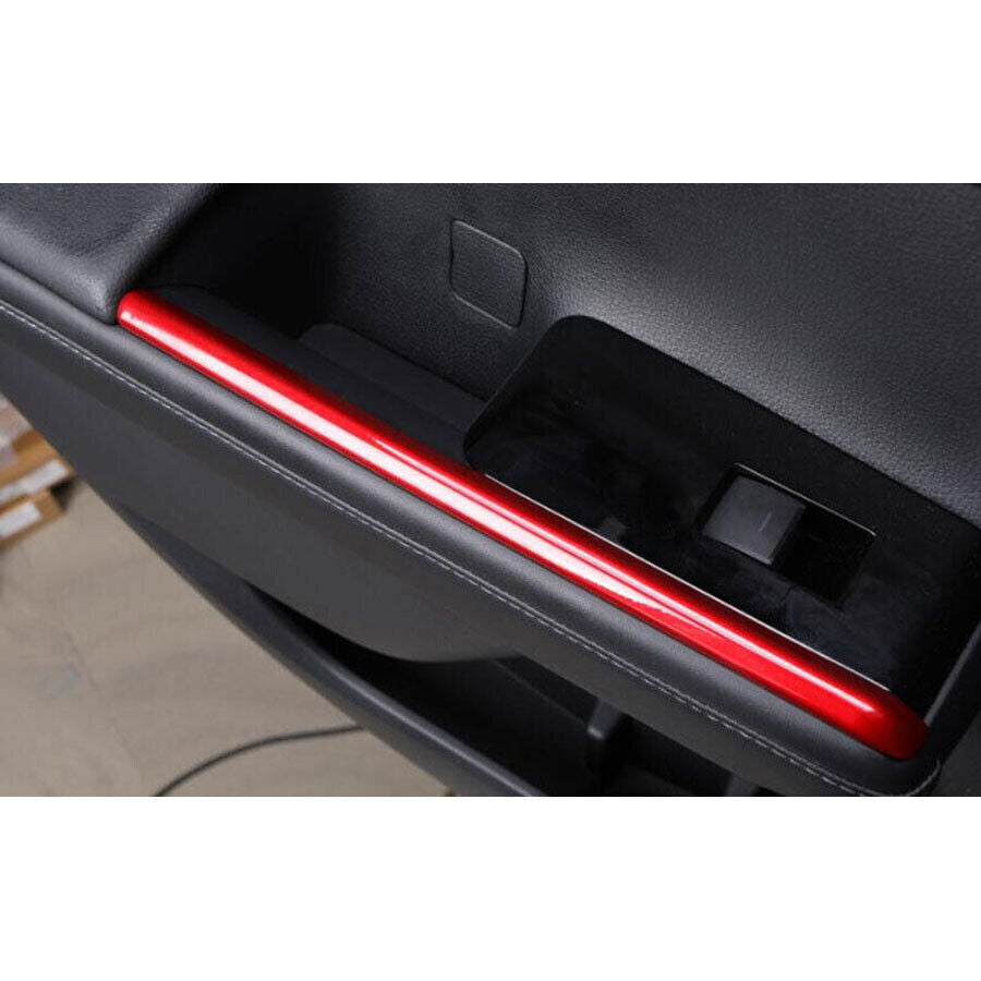 For Toyot@a Highlander 2020-22 Glossy Red Window Lift Panel Switch Strip Trim 4P n