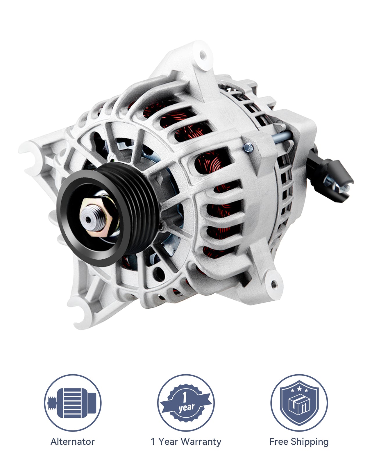 Fit for 2006-2008 for Lincoln Mark LT V8 5.4L Silver 12V Alternator 4L3Z-10346-BB