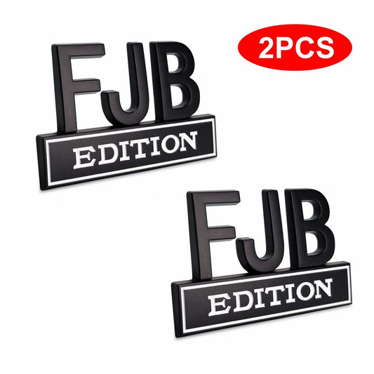 2x FJB Edition 3D Letter Emblem Badge For SUV Car Auto Decal Rear Bumper Sticker Q
