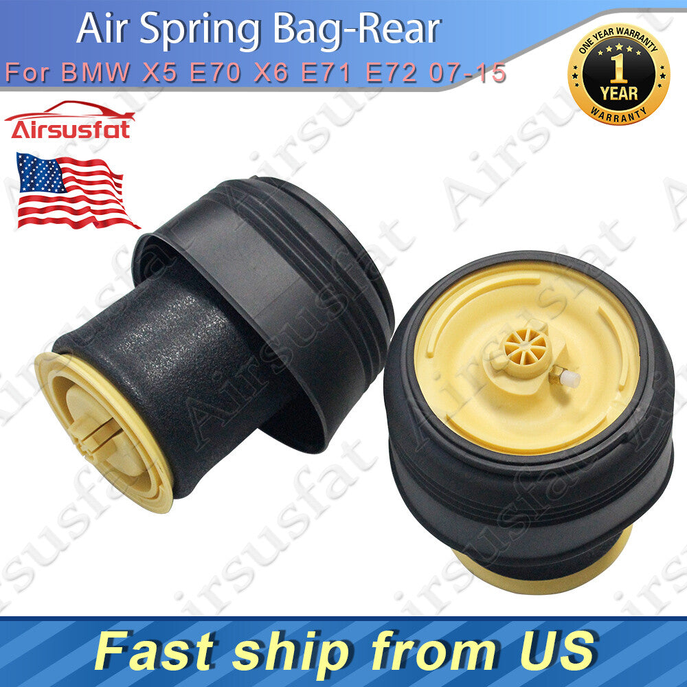 2x Rear Left+Right Air Suspension Spring Bags Fit for BMW X5 E70 X6 E71 E72 07-15 US