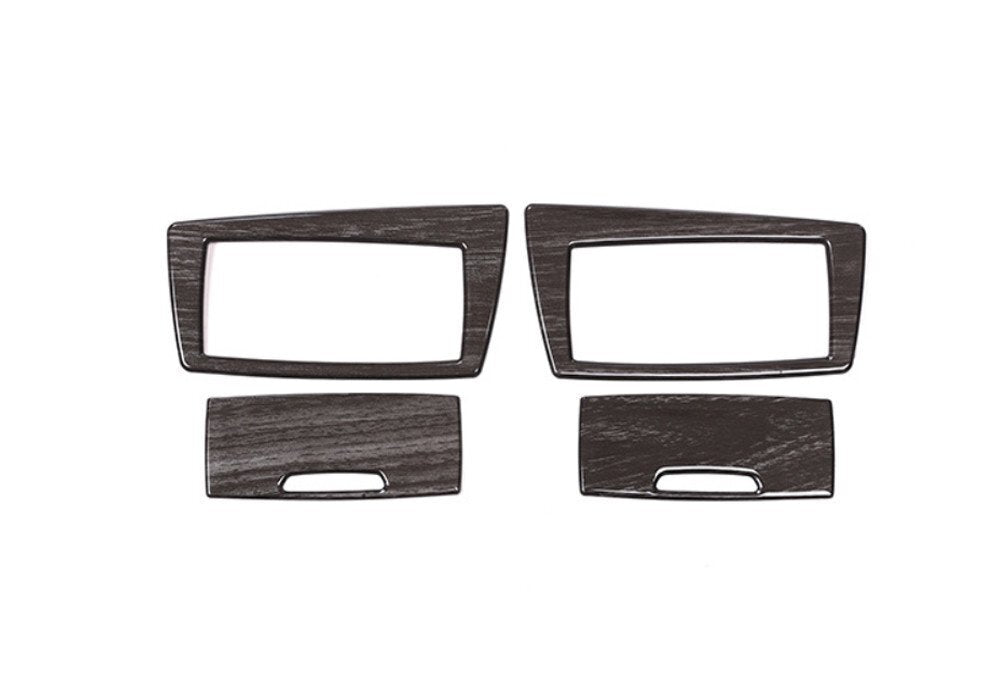 Rear Door Ashtray Panel Decor Trim for BMW X1 F48 2016-2021 ABS Black Wood Grain