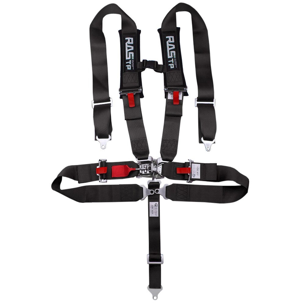 2PCS 5 Point Universal Black Camlock Quick Release Racing Car 3â€?Belt Harness Q