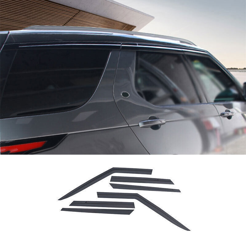 ABS Black Side Window Visor Vent Deflector 6X for Land Rover Discovery 5 2017-25