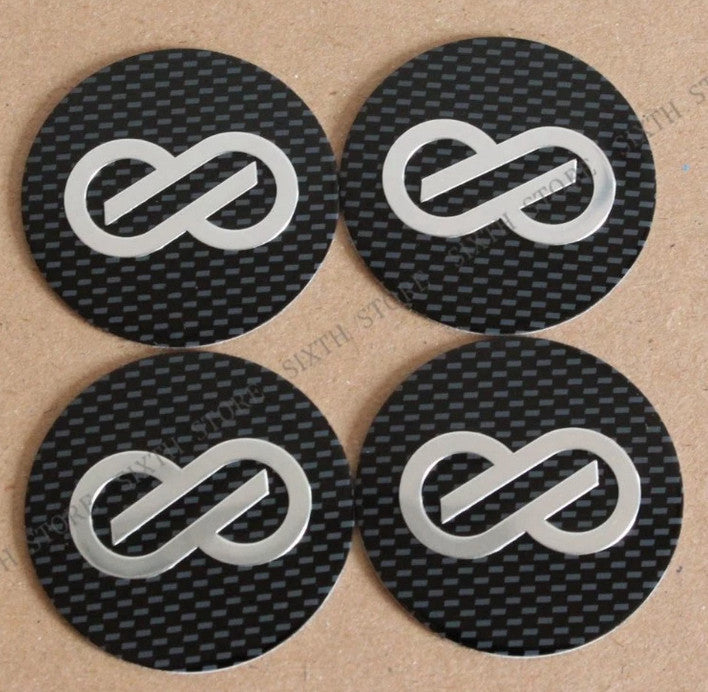 Black 4x45 mm Light Wheel Center Sticker Hub Decal Rim Decal Logo - v