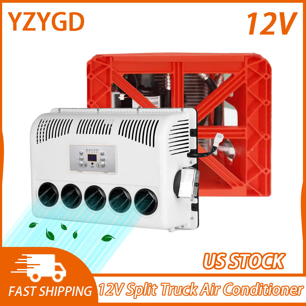 For Engineering Truck Bus RV Caravan Split AC 12V Car Air Conditioning Q
