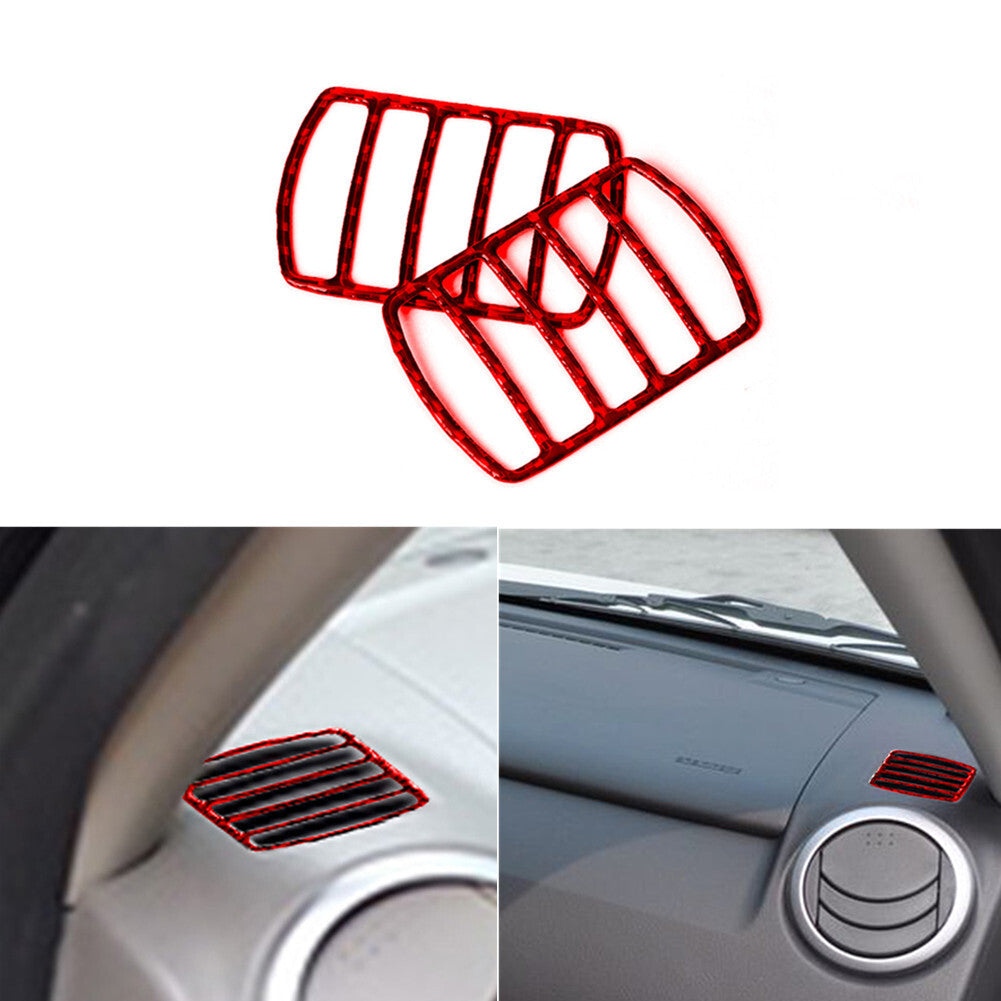 For Tacoma 2012-2015 2Pcs Rear Door Armrest Trim Cover Decor Carbon Fiber v