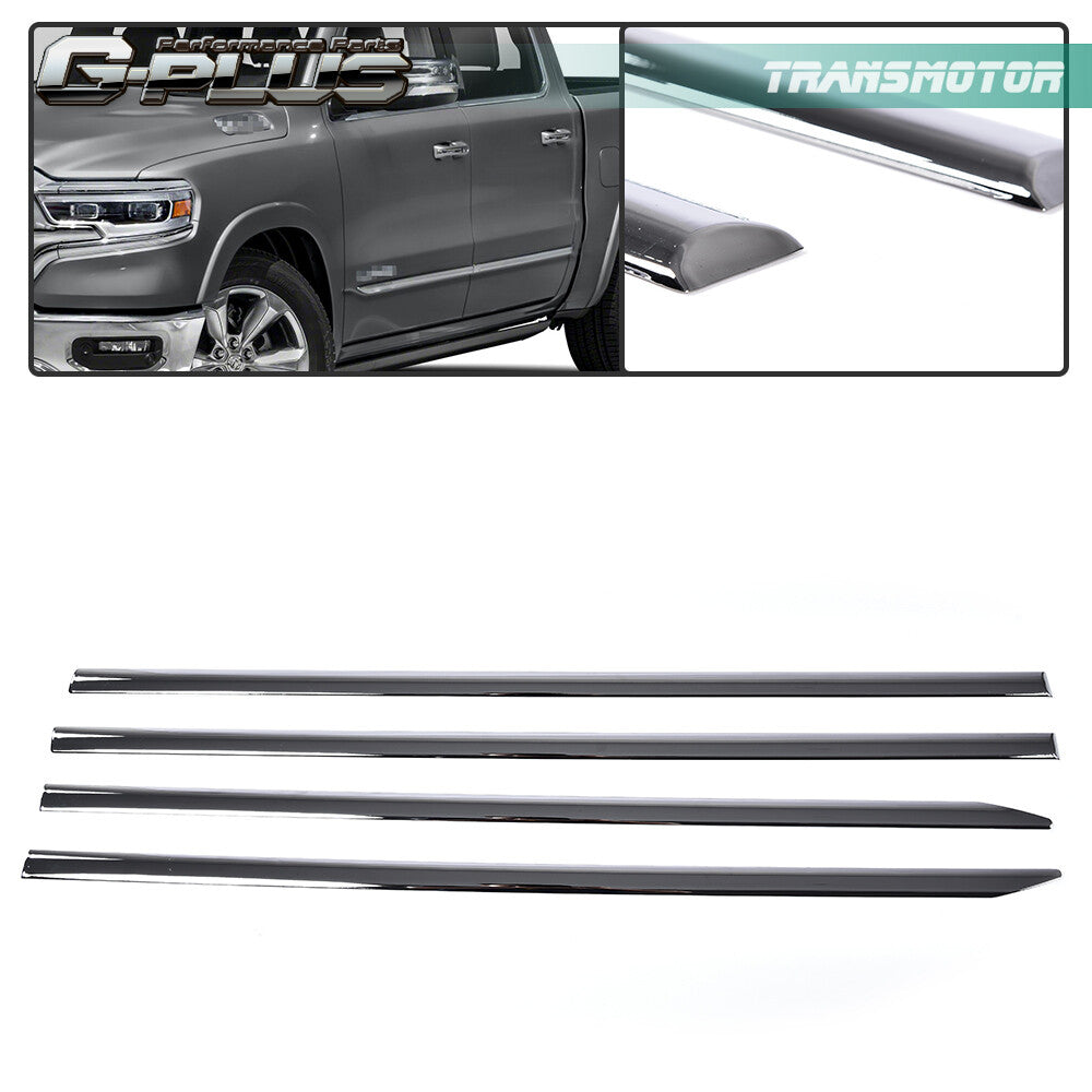Suitable for Dodge for Ram 1500 2019 - 2021 Crew Cab Chrome Body Side Molding Trim