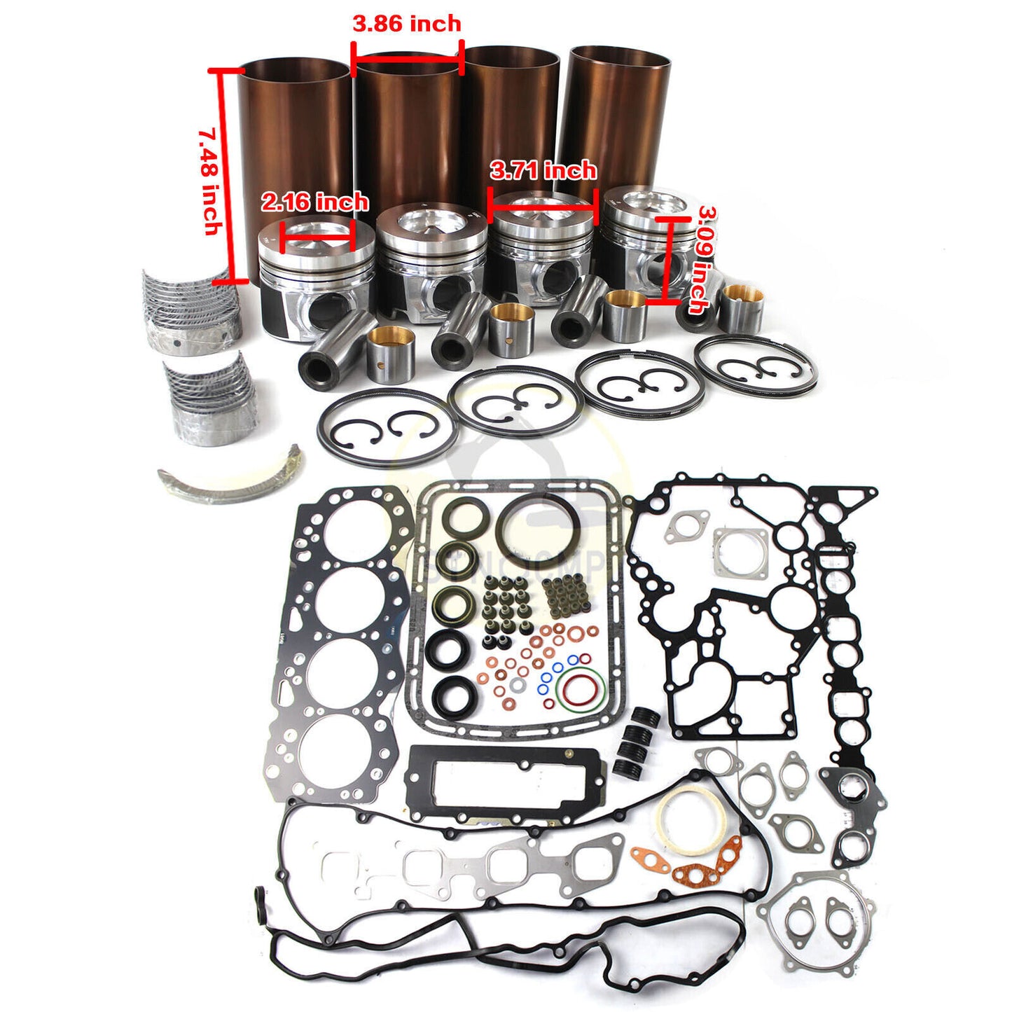 4JJ1 Engine Rebuild Kit for Isuzu NPR NQR NHR Truck TFR Pickup w/ Gasket NEW?