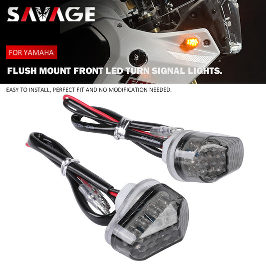 LED Flush Mount Turn Signals Lights for YAMAHA TENERE 700 World Raid XTZ700 07 Q