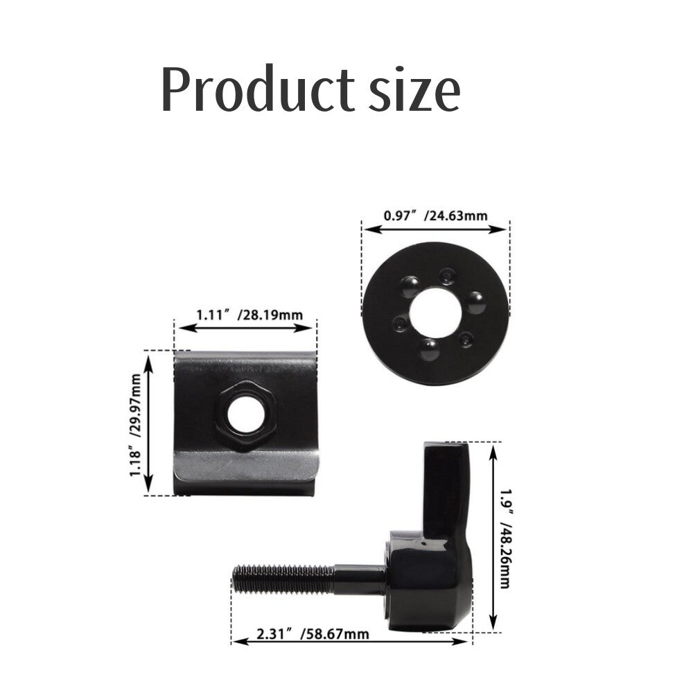 Black saddlebag lock mounting anti-theft bolts and screws suitable for Harley-Davidson Road Kings - n
