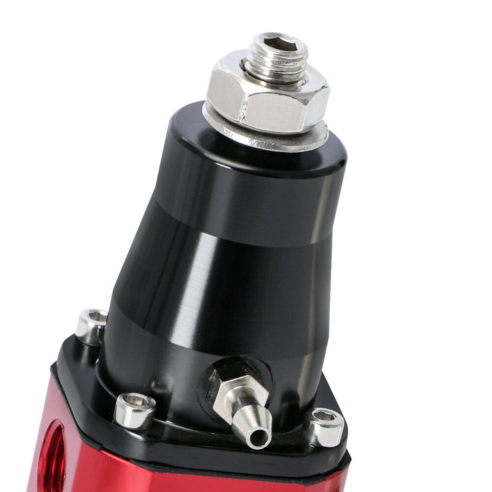 Inline Fuel Pressure Regulator Adjustable FPR 3-65PSI 3/8'' IN/OUT/Return Bypass