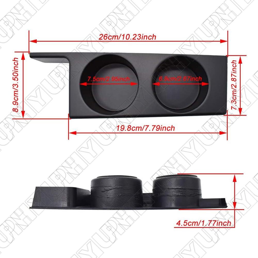Car Front Cup Holder Black for BMW E39 5-Series 1997-2003 528i 525i 530i 540i M5 Q