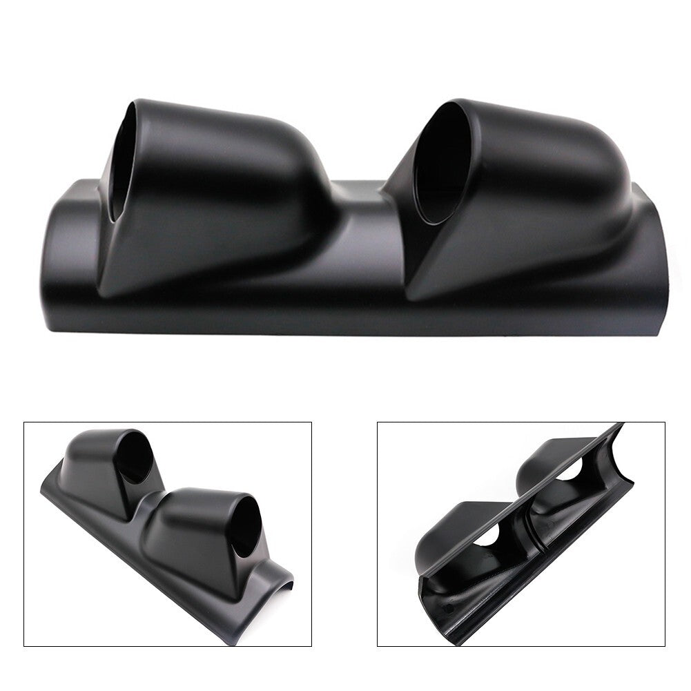Car 52mm 2 Dual Hole Gauge Pod Mount Holder Bracket Pillar Meter LHD Left Black