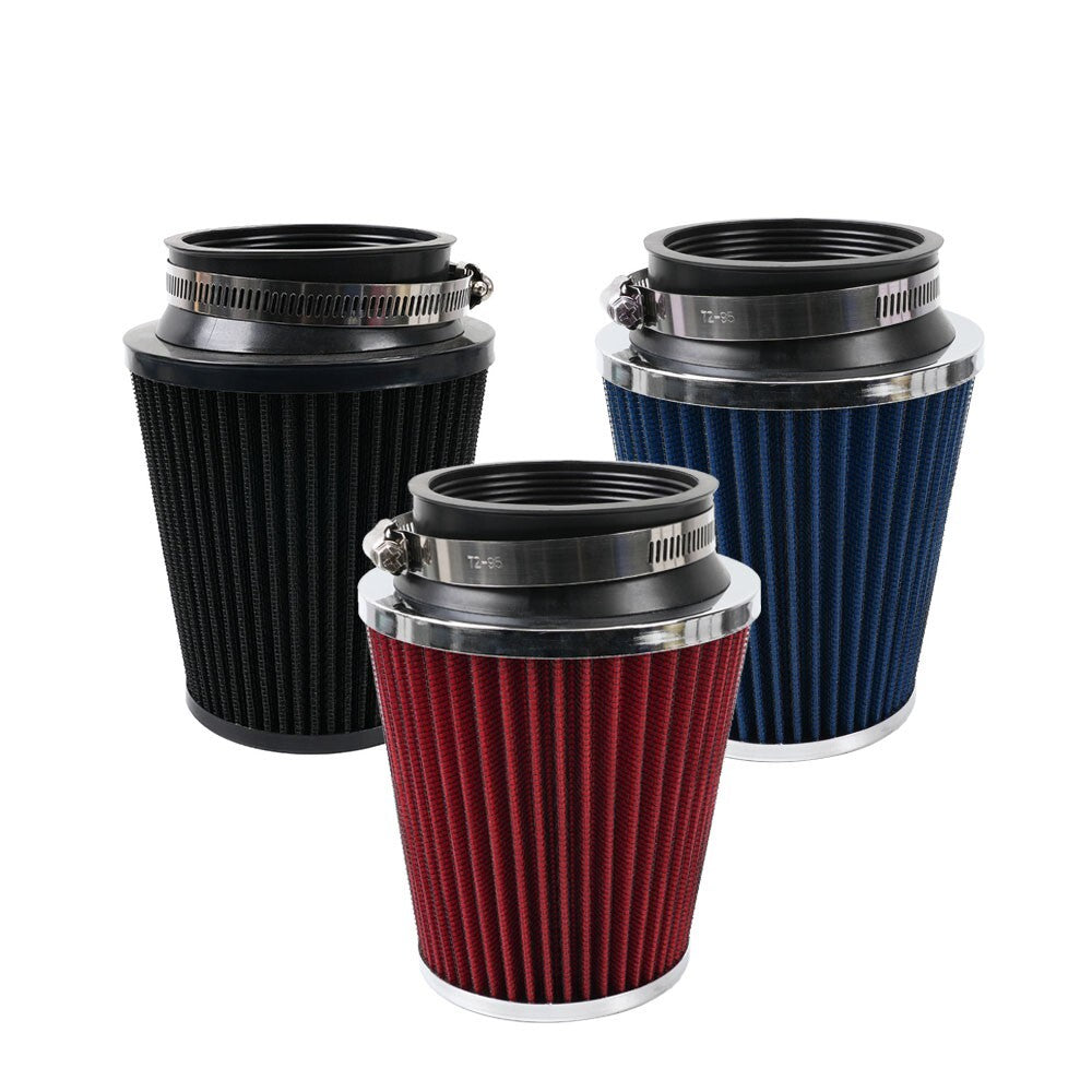 3 76mm High Flow Inlet Dry Air Filter Cold Air Intake Cone Replacement Q
