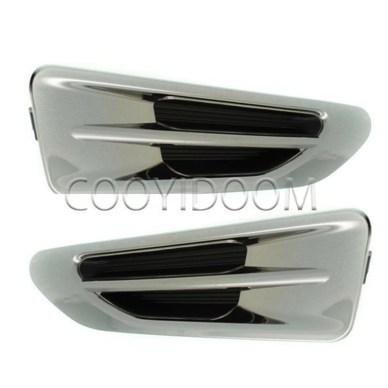 2-pack for Kia Optima 2016, 2017, 2018, 2019, and 2020 models, with chrome-plated fender inserts on the left and right sides.