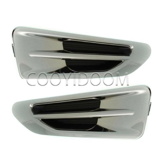 2-pack for Kia Optima 2016, 2017, 2018, 2019, and 2020 models, with chrome-plated fender inserts on the left and right sides.