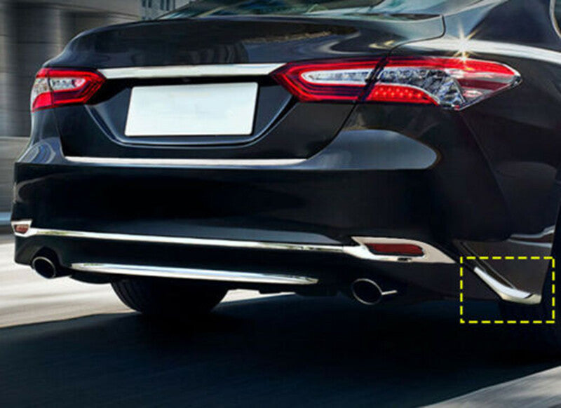 Chrome Steel Rear Bumper Lip Splitter Spoiler Trim 2x for Toyota for Camry 2018-2022