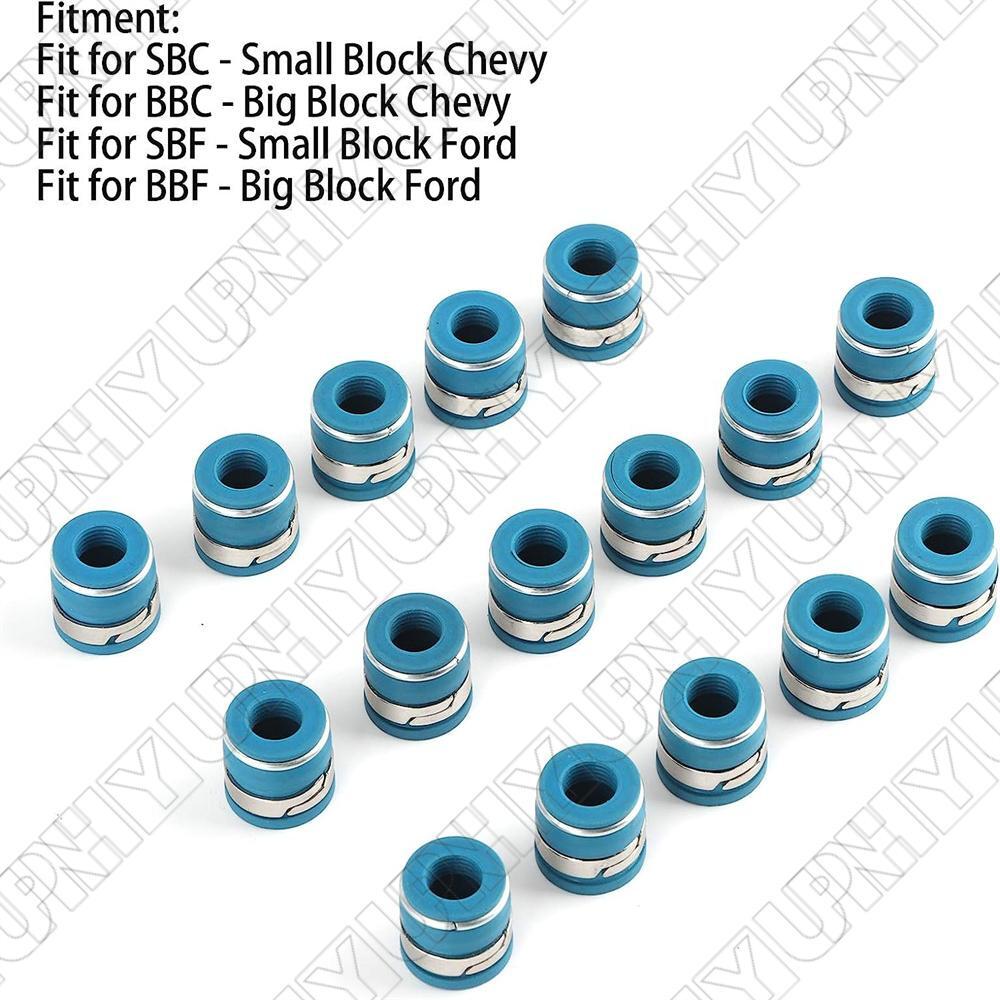 16 Pcs Fit For SBC BBC SBF BBF 11/32 X .500 Valve Stem Oil Seals Set Q