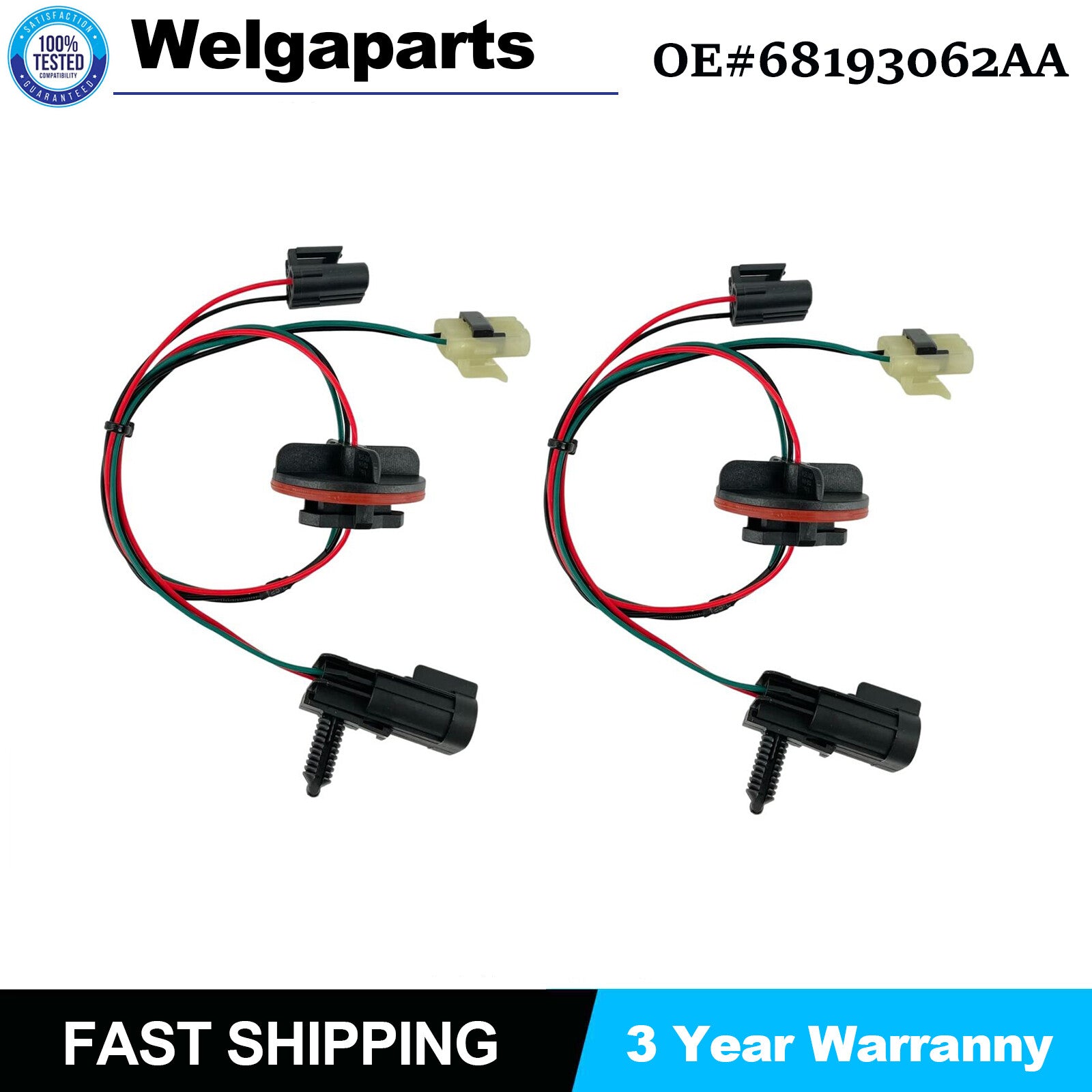 68193062AB Headlight Wiring Harness for Dodge for Ram 2500 10-17 Quad Halogen Only