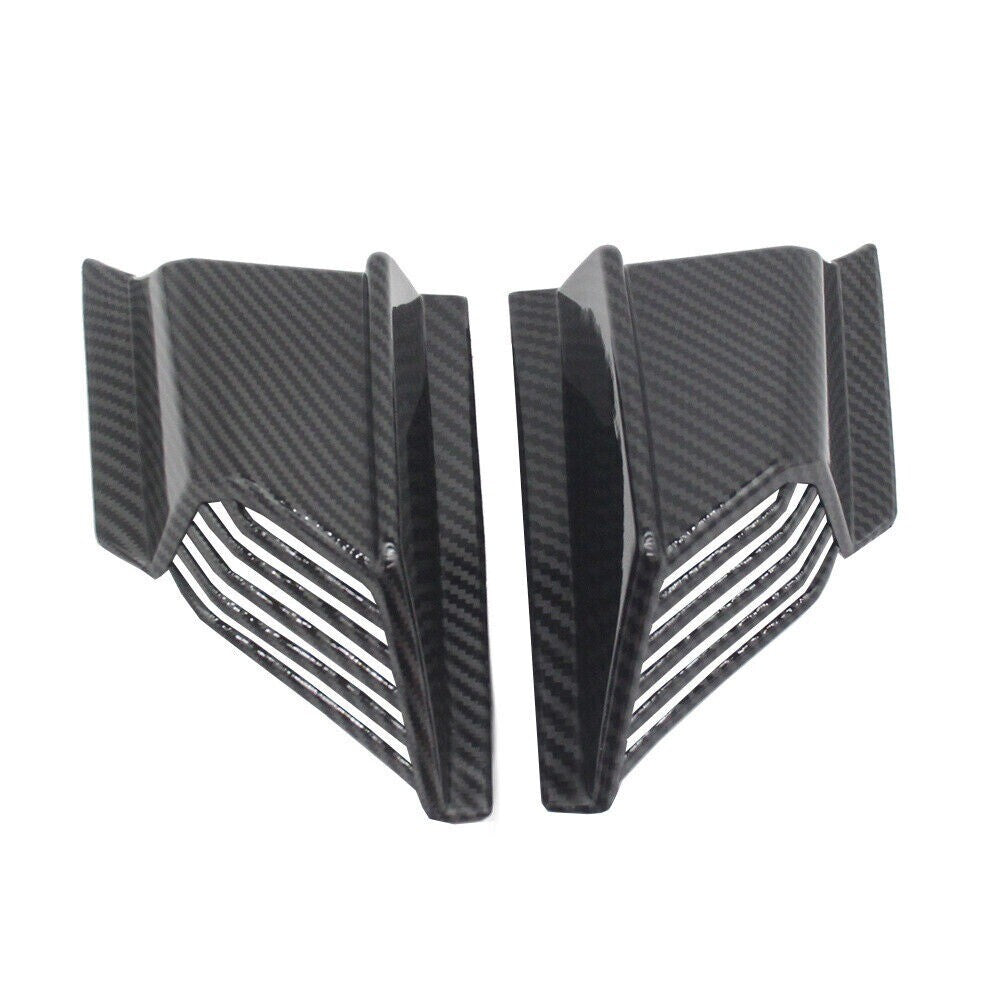 2x Motorcycle Winglet Side Wing Fairing Spoiler Carbon Fiber Look Replacement n