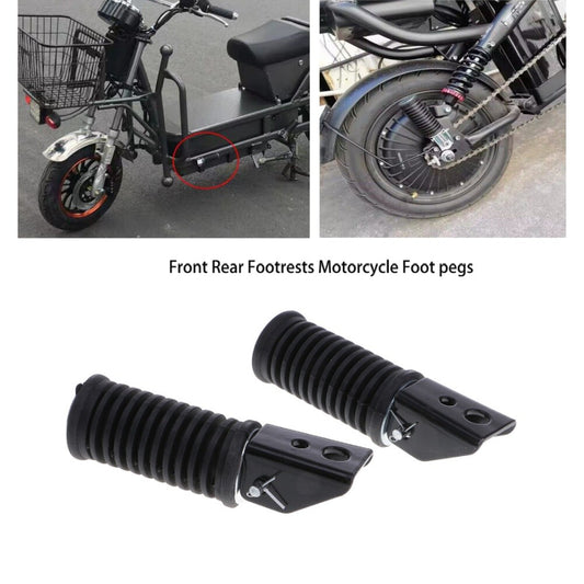Black Motorcycle Rear Front Footrests Foot Pegs Mount Fit for Suzuki GS125 GN125