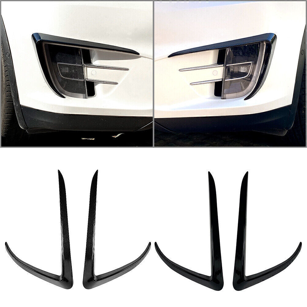 Car Front Fog Light Lamp Eyebrow Cover Trim For 2015-2020 2016 17 for Tesla Model X Q