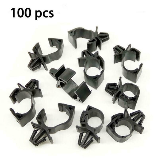 100pcs Car Wiring Harness Fastener Auto Wire Cable Fixed-Clip Tie Wrap Clamp Kit