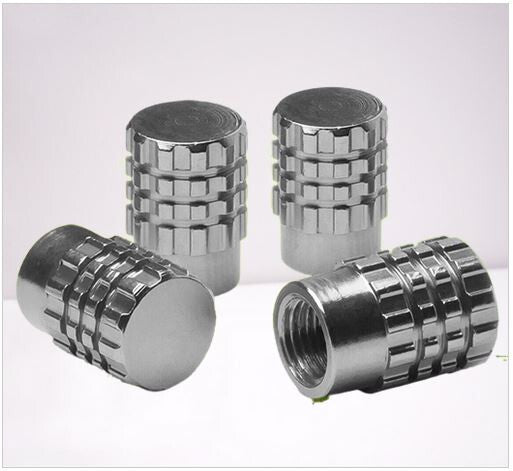 4-Piece Silver RT046 Tire Valve Cover Stem Cover Air Valve Dust Cover for Saab Seats