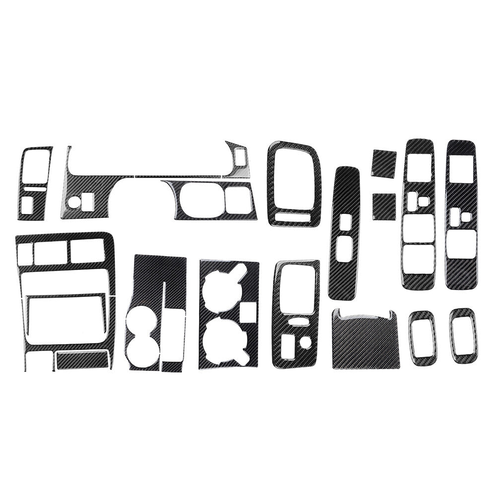Carbon Fiber Full Interior Cover Trim Set Kit for Toyota Tacoma 2001-2004 01 02