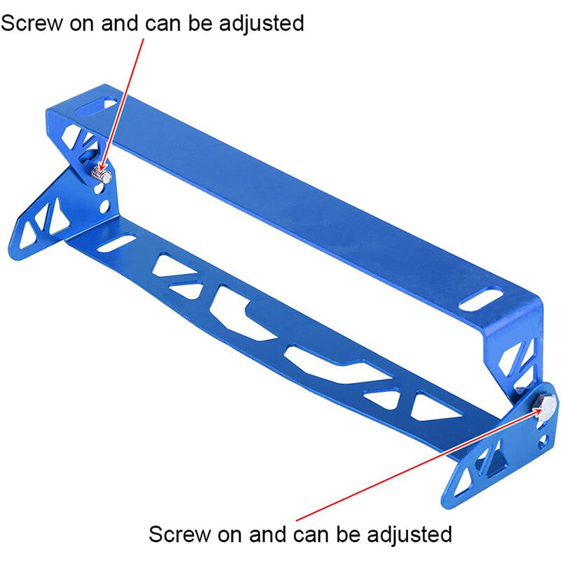 Universal Adjustable Tilt License Plate Frame Holder Aluminum Bracket Mount Blue Q