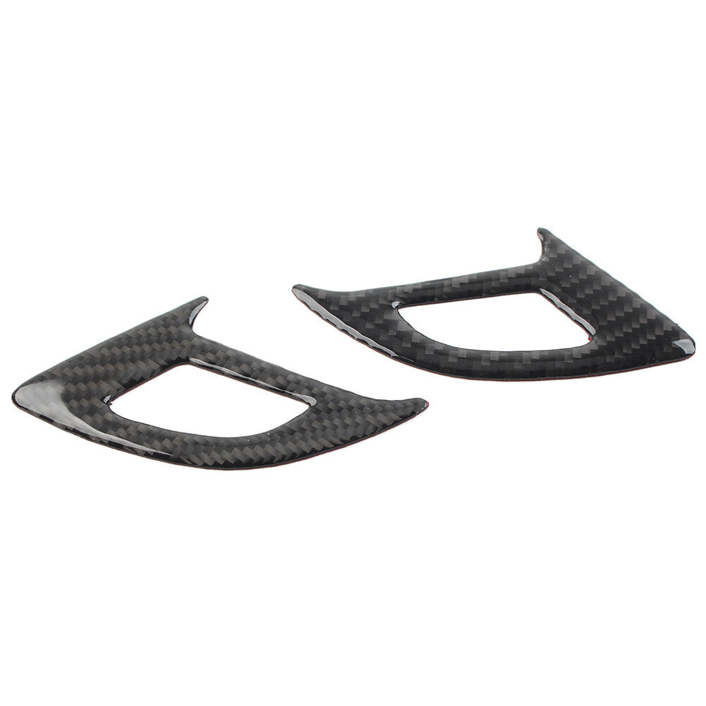2x Car Door Switch Panel Cover Carbon Fiber Black for Chevrolet Equinox 17-22
