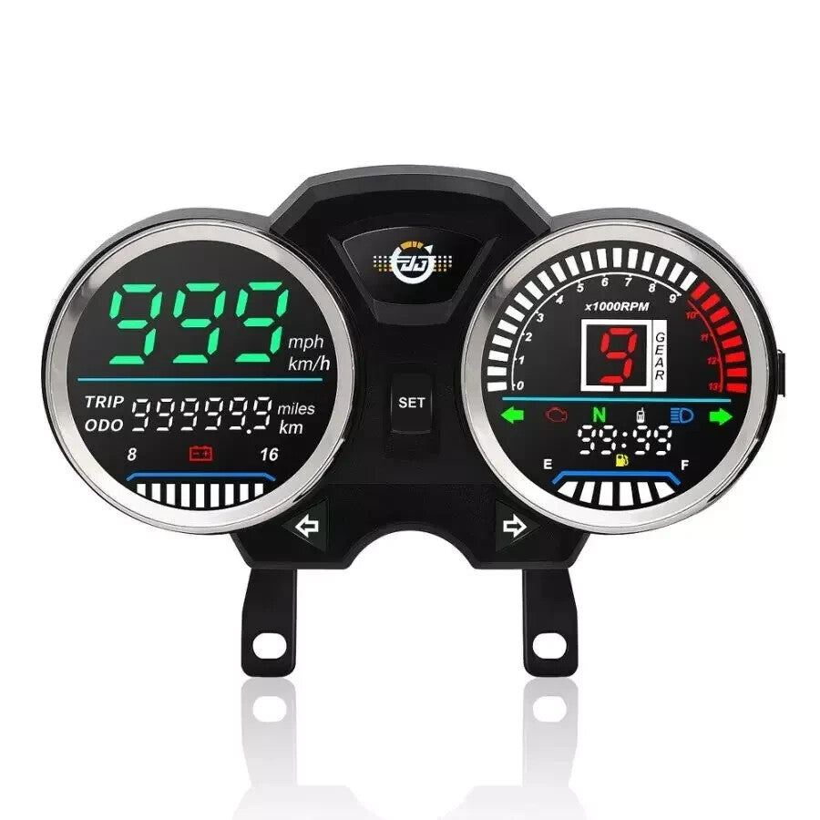 Motorcycle Speedometer Digital LED RPM Table 1-6Gear For GN125 GN150 125cc 150cc Q