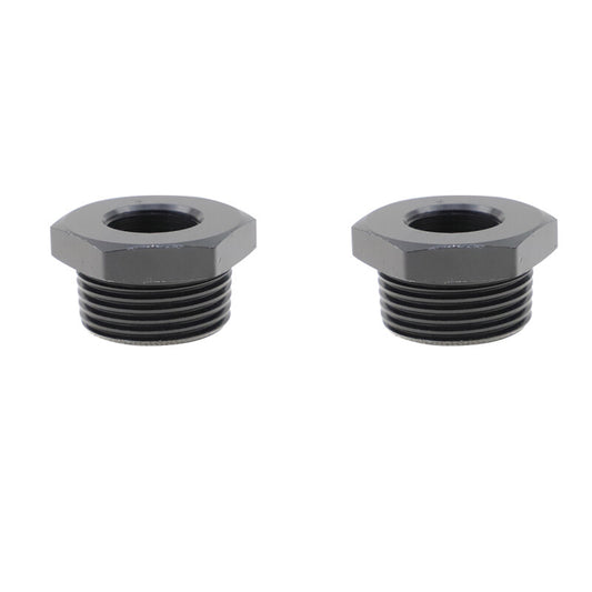 2pcs Aluminum 5/8x24 to 3/4 NPT Automotive Threaded Oil Filter Adapter Black