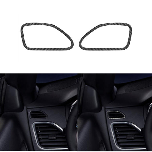 2Pcs Carbon Fiber Door Handle Frame Trim Cover Sticker for Audi TT 8N 2001-2006 v