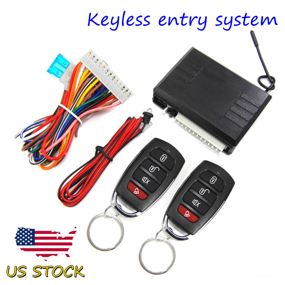 Car Remote Kit Alarm Keyless Entry System Central Door Lock US STOCK v