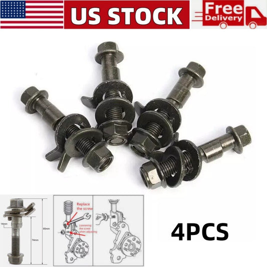 10.9 Intensity 4Pcs 14mm Steel Car Four Wheel Alignment Adjustable Camber Bolts