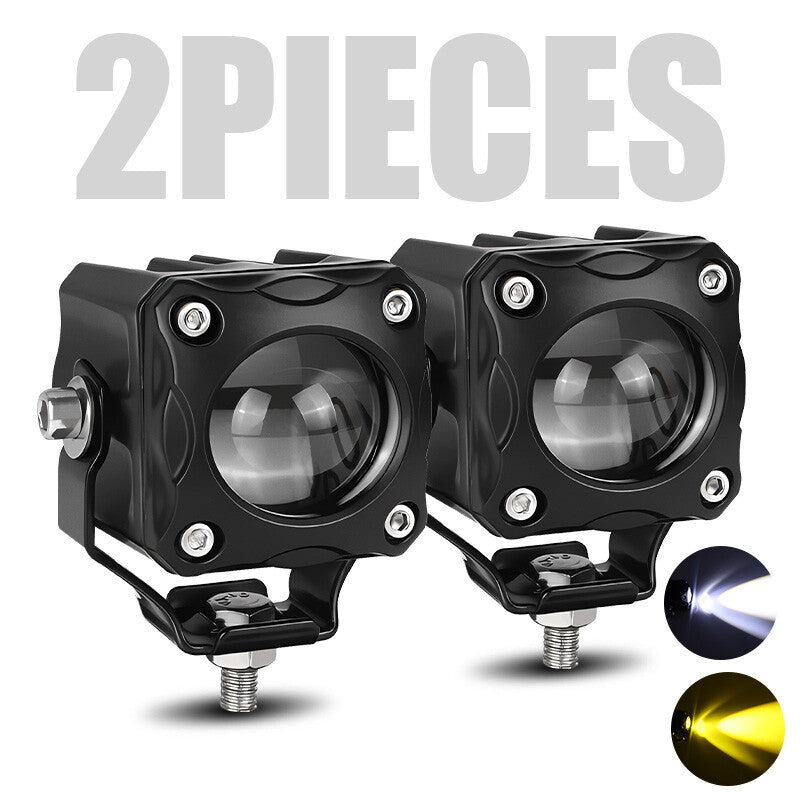 2X LED Work Light Bar Pods Off Road Spot Driving Fog Lamp Yellow White Truck SUV