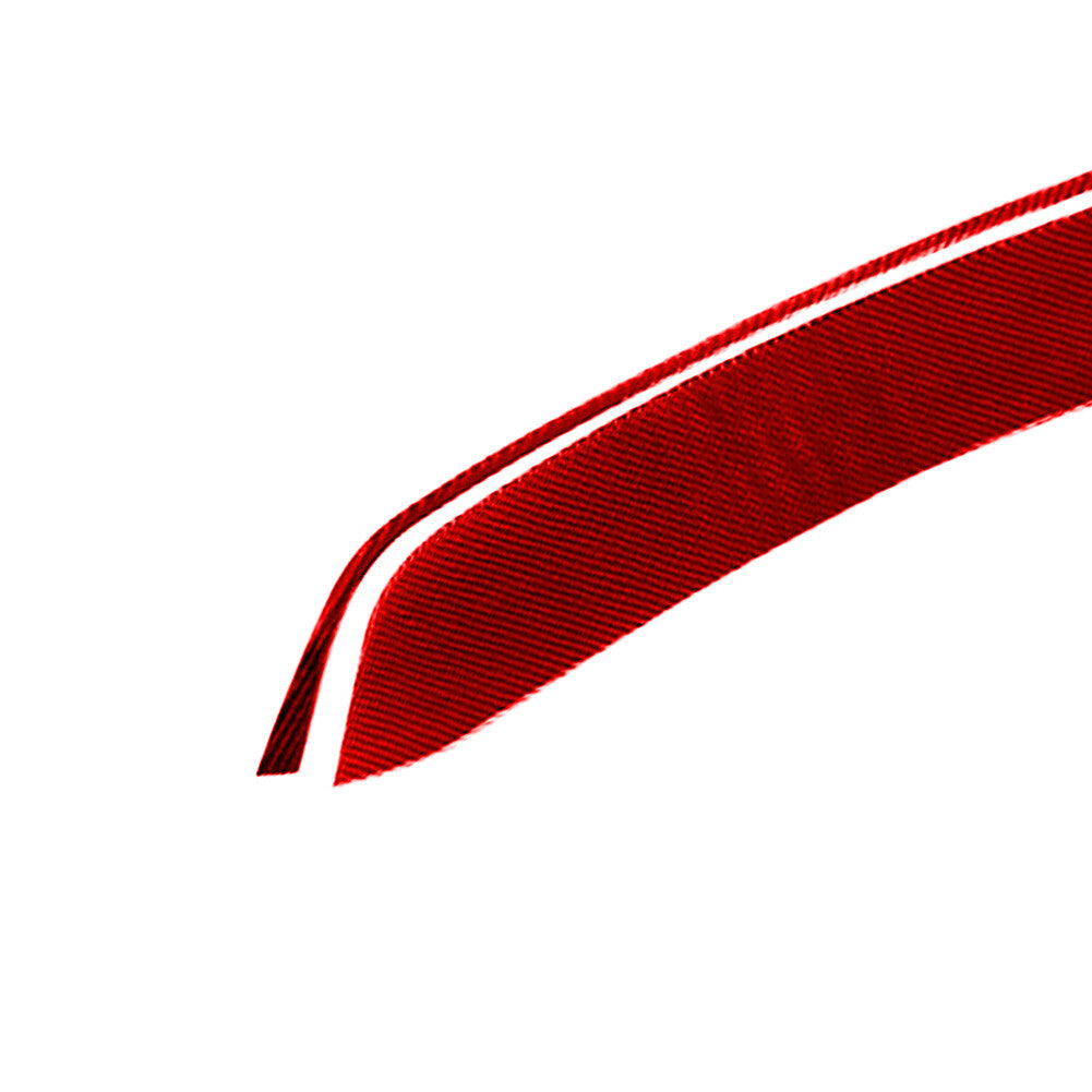 2X Red Carbon Fiber Rear Trunk Spoiler Wing Cover Trim for Porsche 718 2016-2022