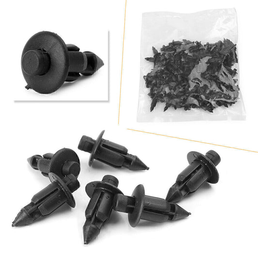 100X Universal Plastic Push In Type Rivets Fastener Pin Clips for Yamaha YZF R1
