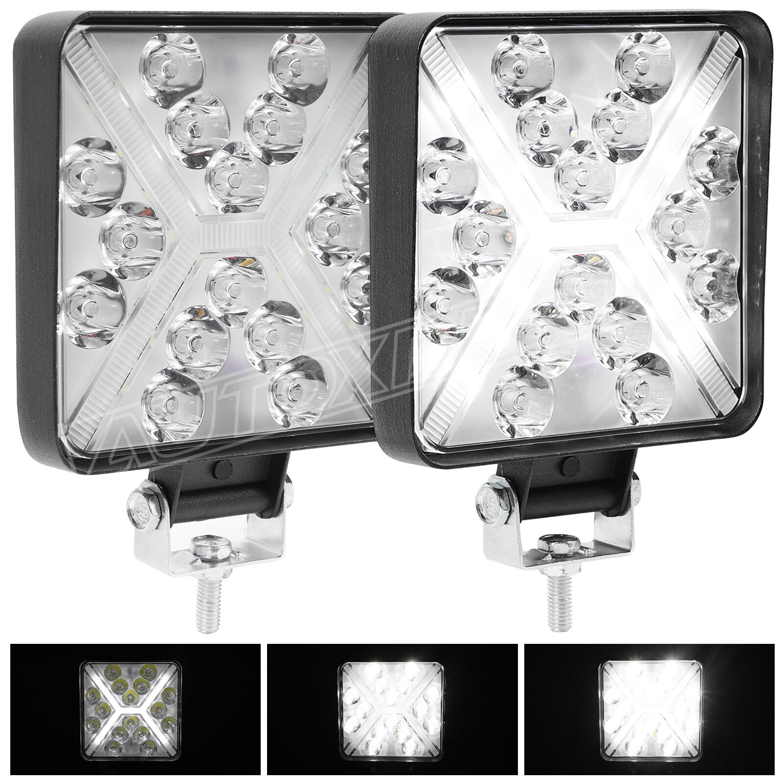 Pair 4 Inch Super Bright LED Work Light Bar Car Offroad Lights Car Reverse Light