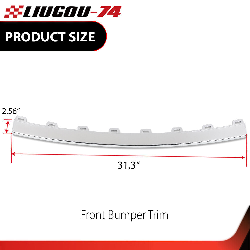 New Bumper Trim Front, Silver, suitable for 2013, 2014, 2015, and 2016 for Gmc Acadia.