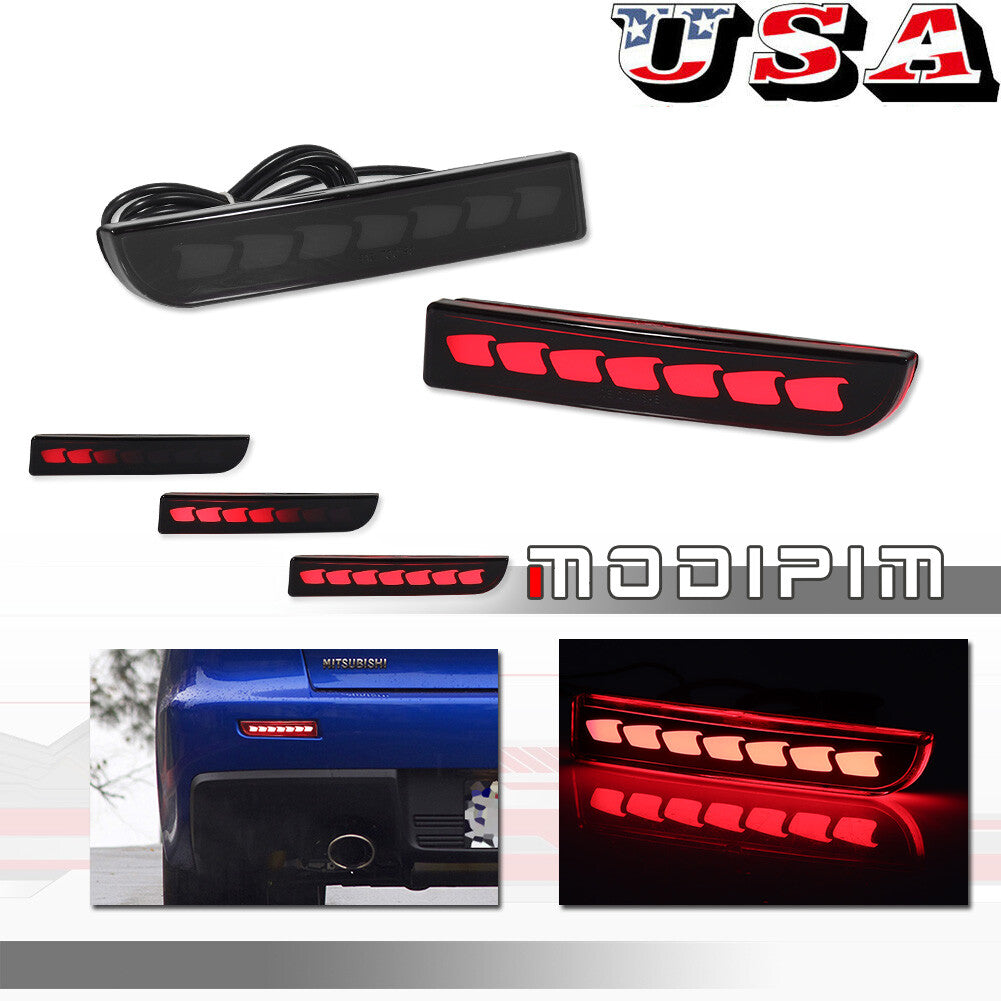 Suitable for Lancer Evo rear brake tail LED sequential turn signal smoke- v
