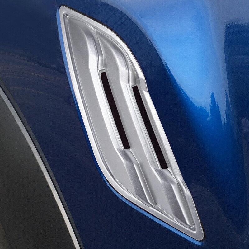 ABS Silver Fender Side Air Outlet Cover Trim 2pcs for Ford F150 F-150 2015-20 A
