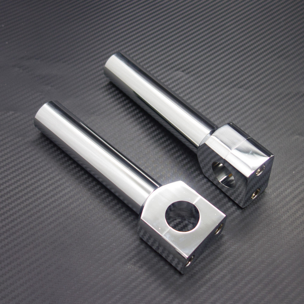 1Chrome Motorcycle Billet Handlebar Bar Risers Bars Mount Clamp for Harley Q