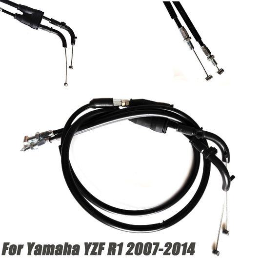Motorcycle throttle cable/wire suitable for Yamaha YZF-R1 2007-2014 2013 2012 Black - n